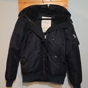 Denim &‎ Supply Ralph Lauren Black Down Bomber Jacket Sz L